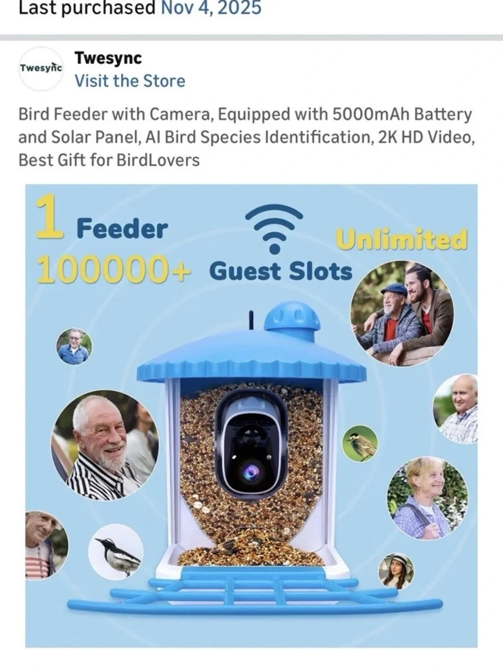 Brand new Bird Feeder Camera 2k Hd video